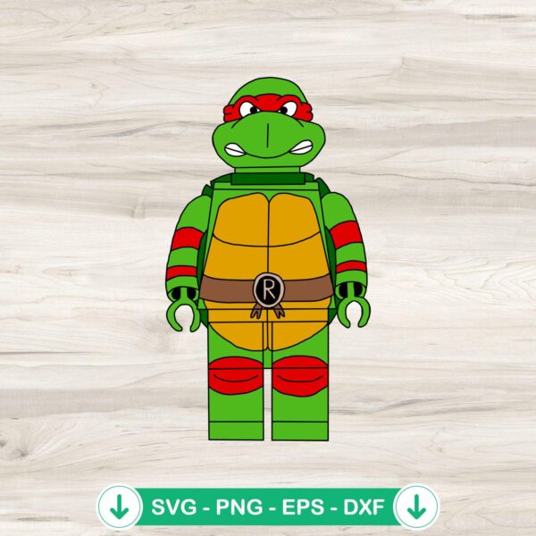 Donatello Ninja Turtle Lego SVG file for crafts and cutting machines