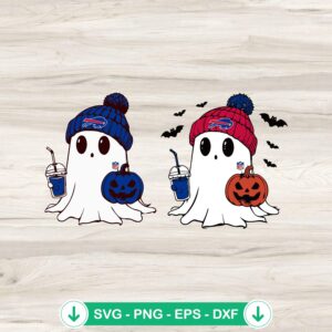 Beanie Ghost Buffalo Bills Halloween SVG file for Cricut