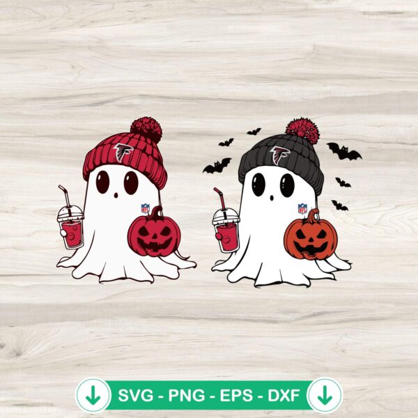 Bougie Ghost Atlanta Falcons Halloween SVG file for cutting machines