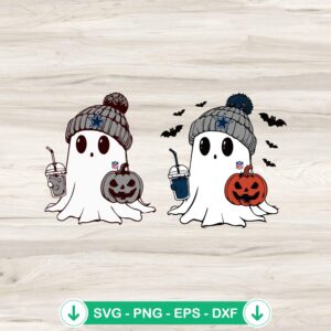 Dallas Cowboys Ghost NFL Halloween svg file for cutting machine