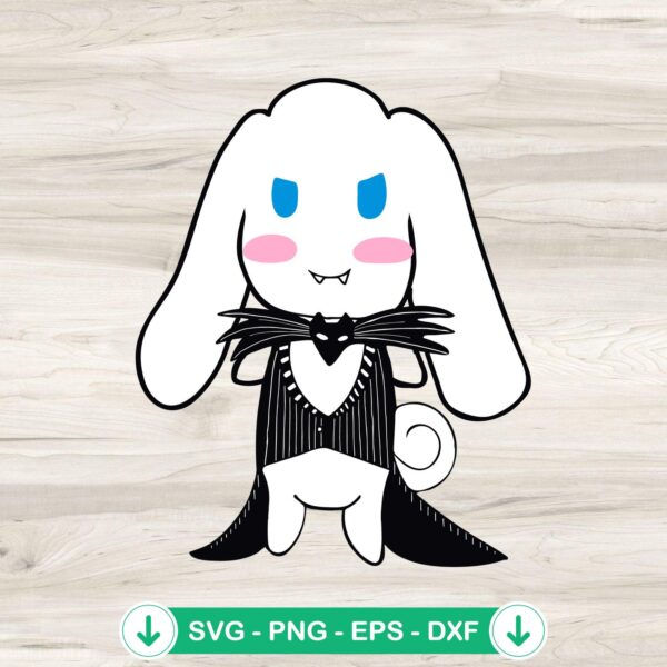 Cute Cinnamoroll Jack Skellington SVG file for cutting machine