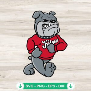 Vintage Bulldog Mascot SVG file for Cricut and cutting machines