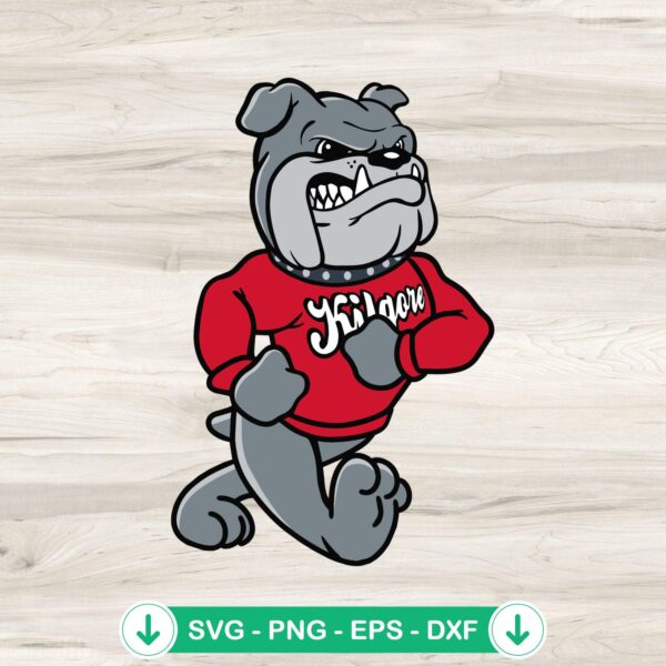 Vintage Bulldog Mascot SVG file for Cricut and cutting machines