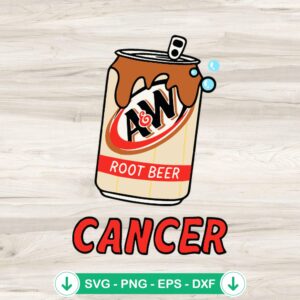 A&W Root Beer Cancer Zodiac svg file for cutting machines