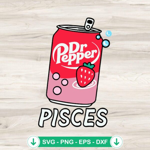 Dr Pepper Pisces zodiac svg file for cutting machines