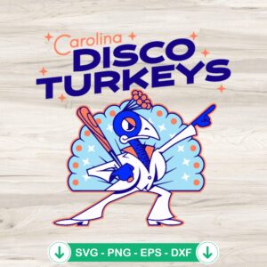 Carolina Disco Turkeys SVG file for Cricut and cutting machines