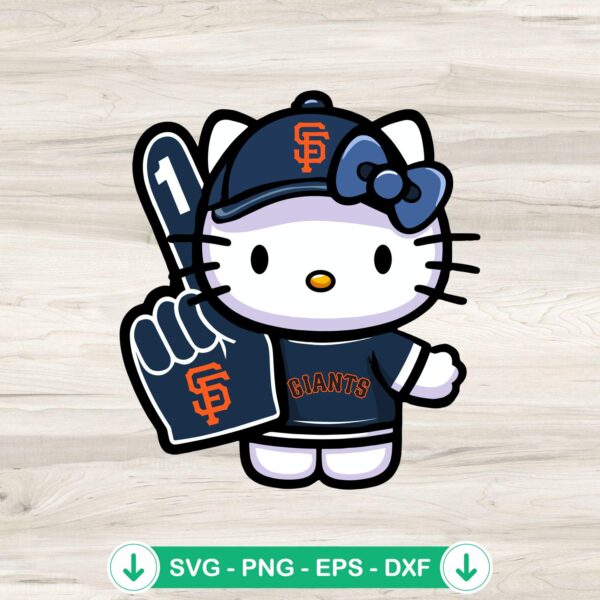 San Francisco Giants Hello Kitty MLB SVG file for cutting machines