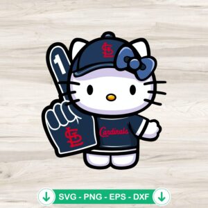 St. Louis Cardinals Kitty SVG file for Cricut and cutting machines
