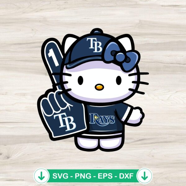 Tampa Bay Rays Hello Kitty SVG file, cricut cut file