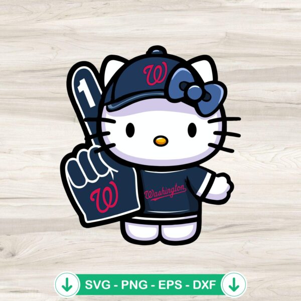 Washington Nationals Kitty Cat MLB SVG file for Cricut
