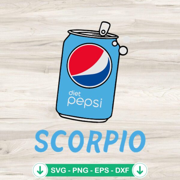 Pepsi Bottle Astrology Scorpio SVG file for crafting