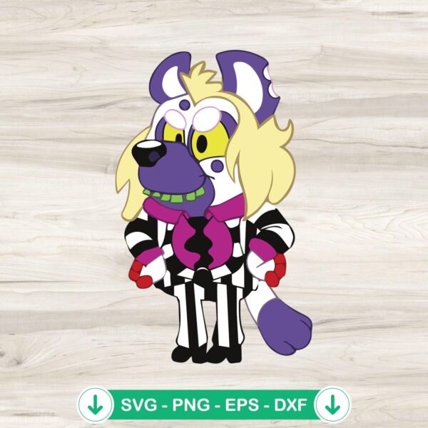 Bluey Beetlejuice SVG file for cutting machines, cricut svg cut file