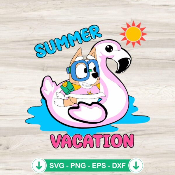 Bluey Summer SVG cutting file for Cricut and DIY projects