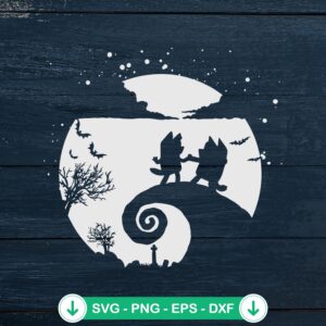 Bluey Bingo Nightmare Before Christmas SVG file for cutting machines