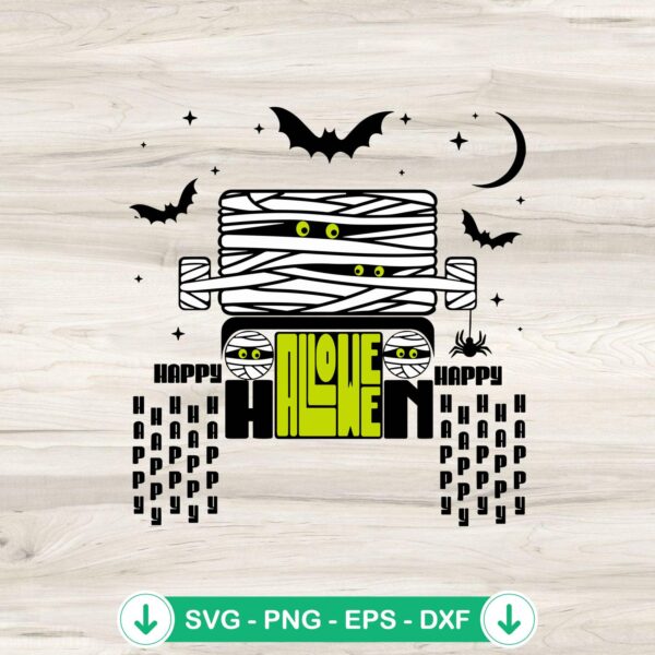 Halloween Jeep Mummy SVG file for Cricut cutting machine