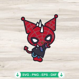 Kuromi Spiderman SVG file for Cricut and cutting machines