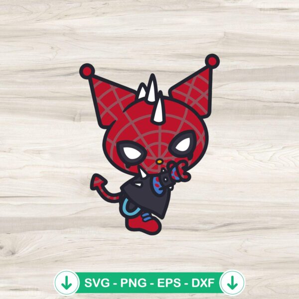 Kuromi Spiderman SVG file for Cricut and cutting machines