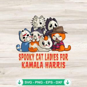 Spooky Cat Ladies SVG file for Cricut and cutting projects