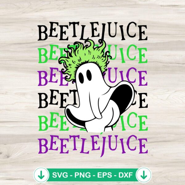 Boo Ghost Beetlejuice SVG file for cricut cutting machine