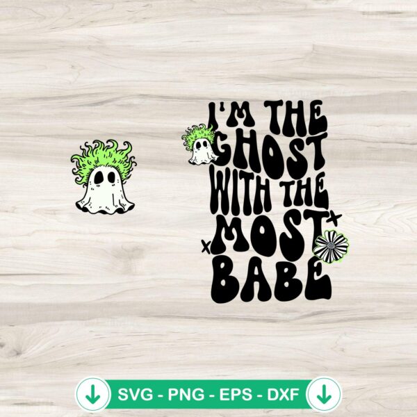 Beetlejuice I'm The Ghost SVG file for Cricut cutting file