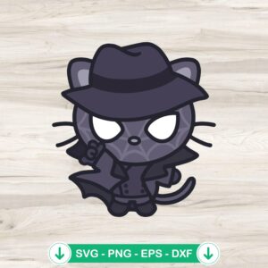 Hello Kitty Spiderman Noir SVG file for cutting machines