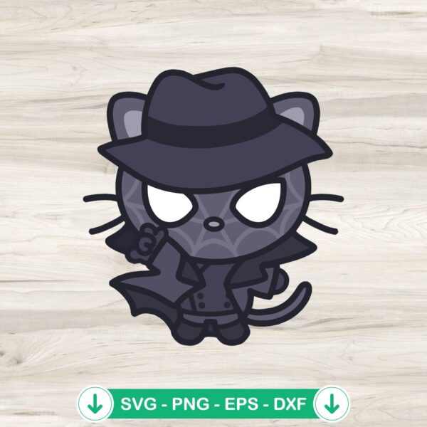 Hello Kitty Spiderman Noir SVG file for cutting machines