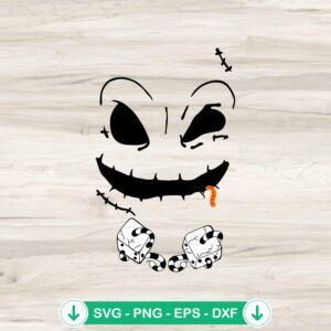 Oogie Boogie Face SVG file for Cricut cutting machine