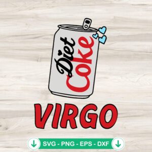 Diet Coke Virgo Astrology SVG file for cutting crafts
