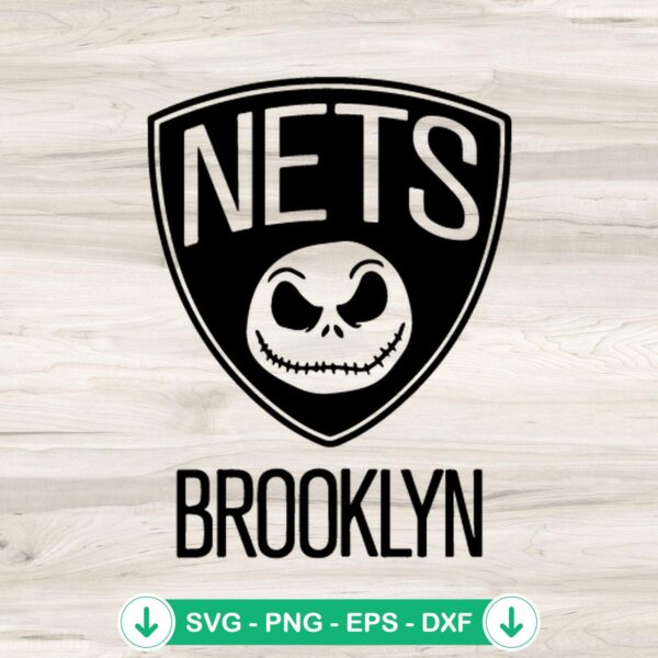 Brooklyn Nets Jack Skellington SVG file for cutting machine