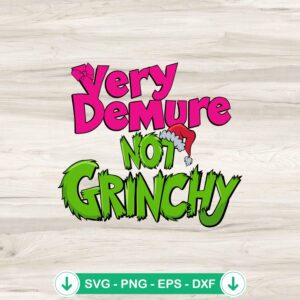 Grinch Very Demure SVG file for Cricut cutting machine