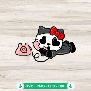 Hello Kitty Ghostface SVG file, cricut svg cut file for Halloween