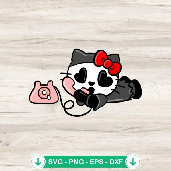 Hello Kitty Ghostface SVG file, cricut svg cut file for Halloween