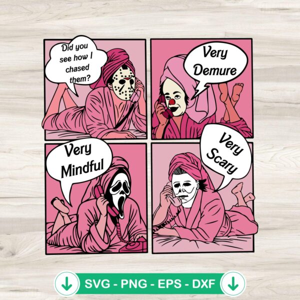 Very Demure Very Mindful Very Scary horror SVG file for Cricut
