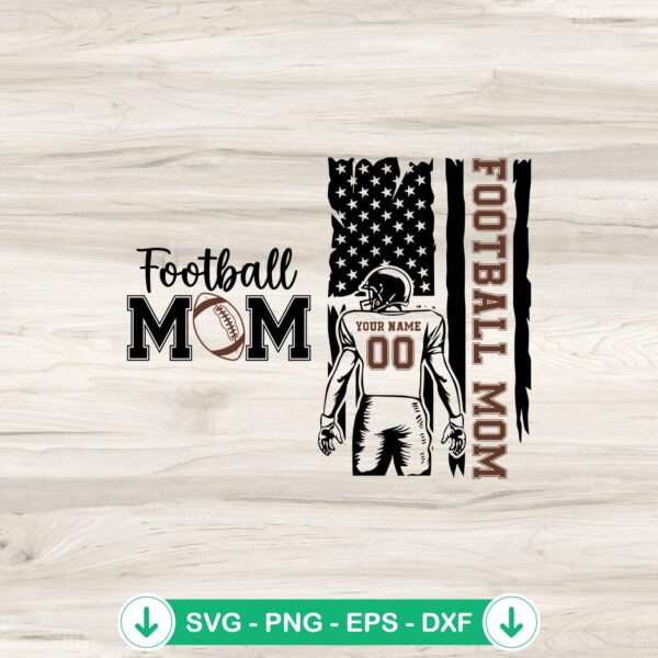 Personalized Football Mom SVG file for Cricut cutting machine