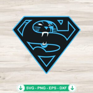 Carolina Panthers Superman SVG cut file for Cricut and DIY crafts