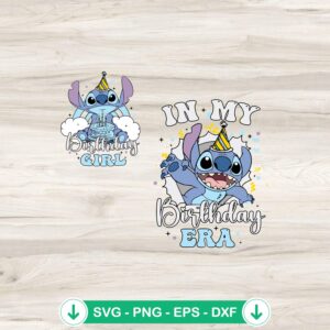 Stitch In My Birthday Era svg file for Cricut cutting machine