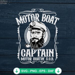 Motor Boat Captain SVG file for Cricut cutting machine