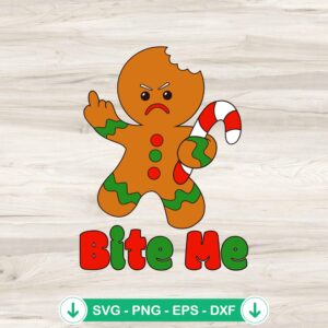 mockup-94761.jpg Gingerbread Man Bite Me SVG file for Cricut cutting machine