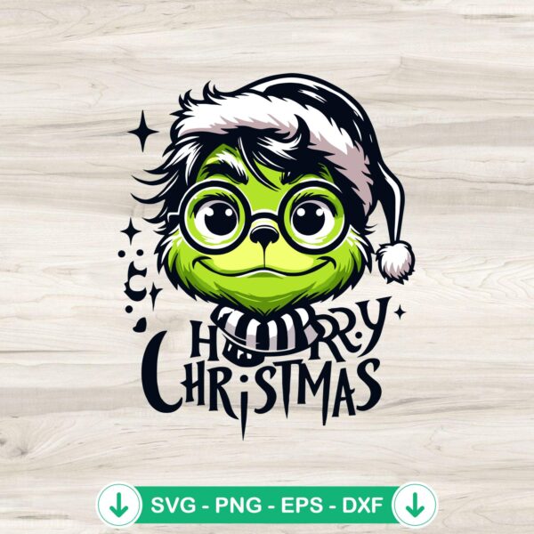 Grinch Harry Christmas SVG file, funny sunglasses cricut svg