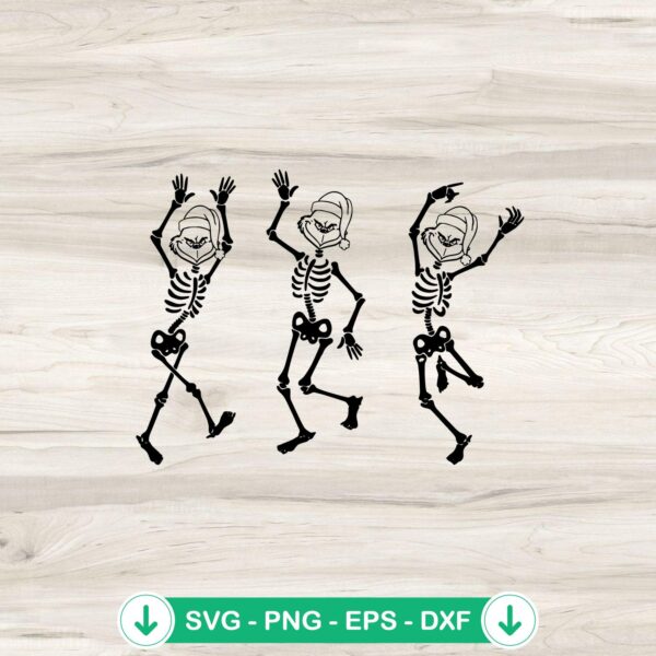 Grinch Skeleton Dancing SVG file for Cricut, cut file