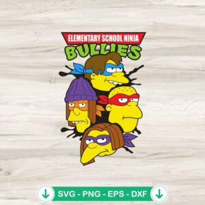 Ninja Turtle Simpson svg file for cricut, cutting file