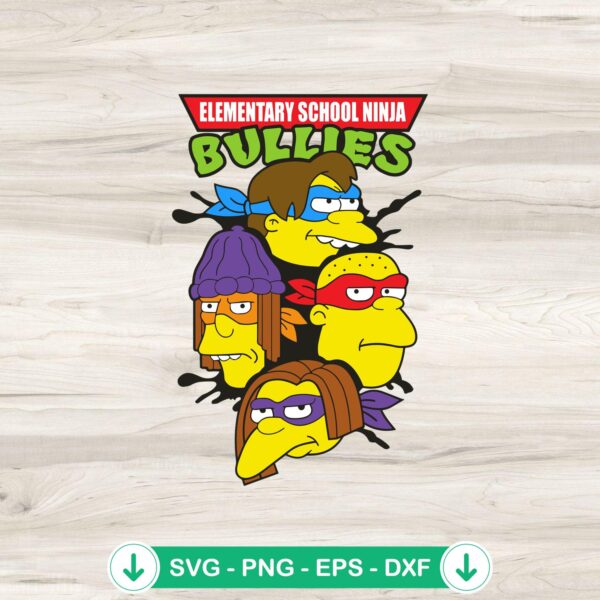 Ninja Turtle Simpson svg file for cricut, cutting file