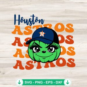 Grinch Pumpkin Astros MLB SVG file for Cricut cutting machine