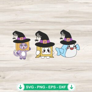 Lankybox Witch Halloween SVG file for cutting machines