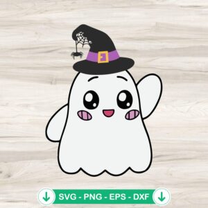 Lankybox Ghosty Witch Hat SVG file for DIY crafts