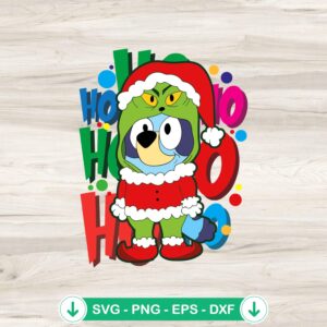 Bluey Christmas Ho Ho Ho SVG file, cutting file for Cricut