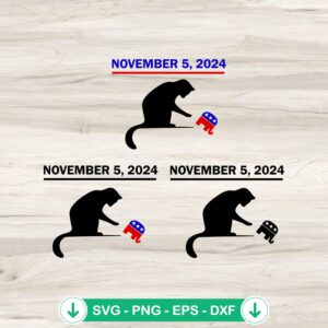 November 5 2024 Cat Kamala SVG bundle, cricut svg cutting file