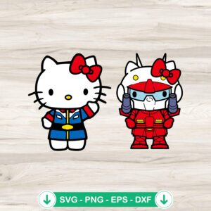 Hello Kitty Guncannon SVG file for Cricut and cutting file