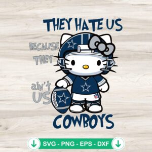 Hello Kitty Dallas Cowboys svg file for cricket and cutting machines