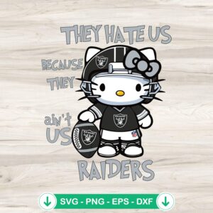 Hello Kitty Raiders NFL svg file cutting file for Cricut